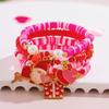 Ingemark 4Pcs/Set Exquisite Romantic Pink Crystal Heart Pendant Bracelets Women Acrylic Resilient Chain Christmas Party Jewelry