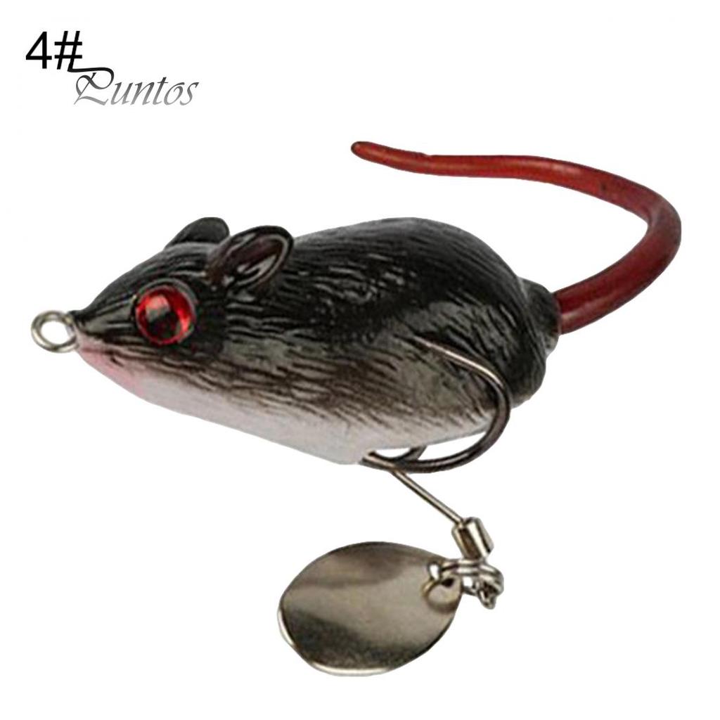 Lifelike Rat Hook Bass Snakehead Fishing Tackle Bait Mouse Lure