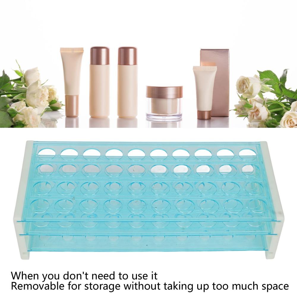 5pcs 40 Slots Roller Bottles Holder Vertical Lipstick Display Holder Test Tube Rack  Home Storage