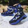 Children's Velcro High Top Velvet Warm Snow Boots Cotton Shoes for Boys and Girls Student Cotton Shoes