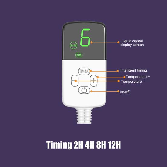 Heated Pet Pad 9 Temperature Adjustable Electric Heated Cat Bed Waterproof Pet