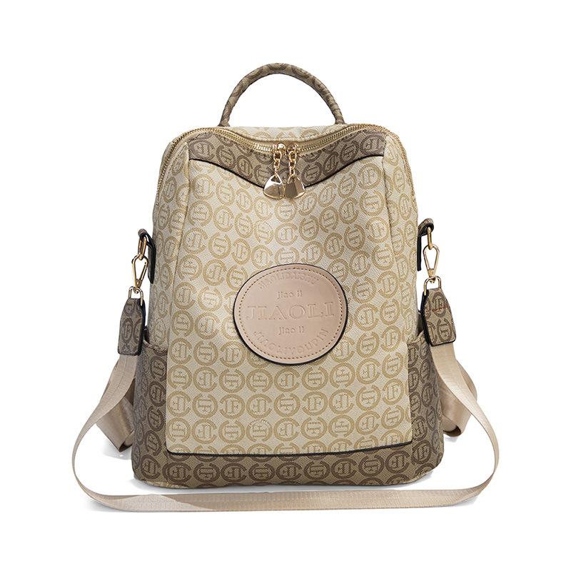 

Рюкзак с принтом, женский многофункциональный рюкзак большой вместимости, дорожная школьная сумка, женская кожаная сумка хаки