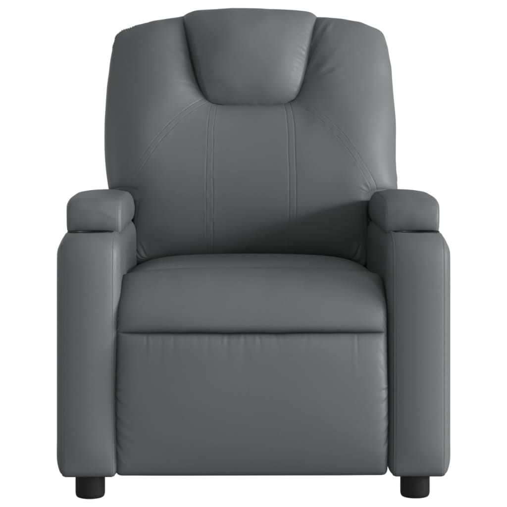 Relaxation Armchair Grey Synthetic Leather