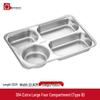 LIJIA FITMENT Stainless Steel Divided Cafeteria Tray