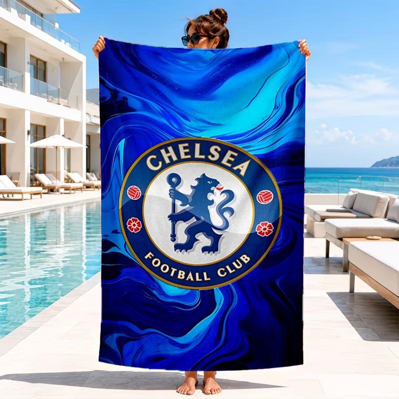 Football Club Emblem lion Beach Towel, Microfiber Beach Towel, Perfect For Pool, Beach, Travel, Home Decor Beach Party Fan gifts