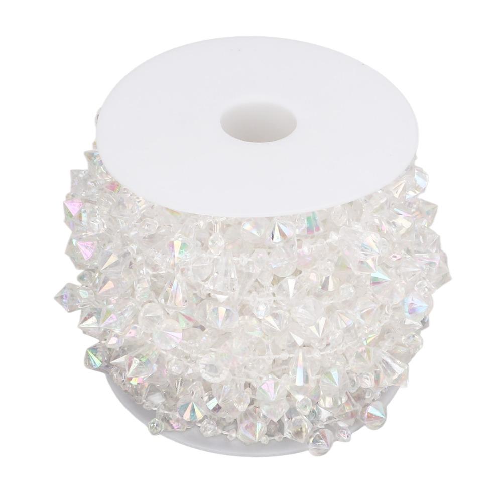 1pcs Diamond-Shaped Crystal Beads Chain Clear Crystal Acrylic Beads Chain  Sewing Craft