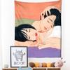Personalized Girl's Tapestry Wall Hanging Kawaii Hippie Cartoon Art Bedroom Dormitory Curtain Home Decor