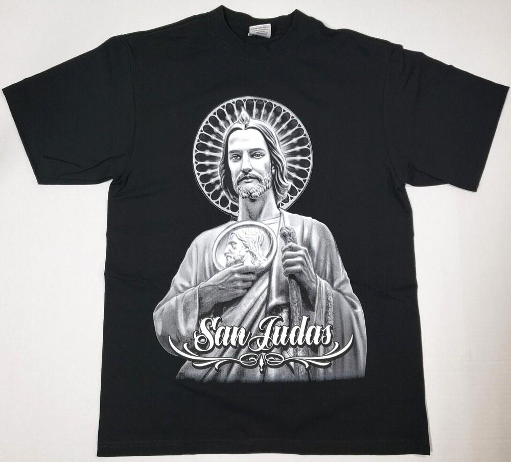 San Judas T-shirt Patron Saint St Jude Apostle Blessed Prayer Men's Tee New Unisex T-Shirt