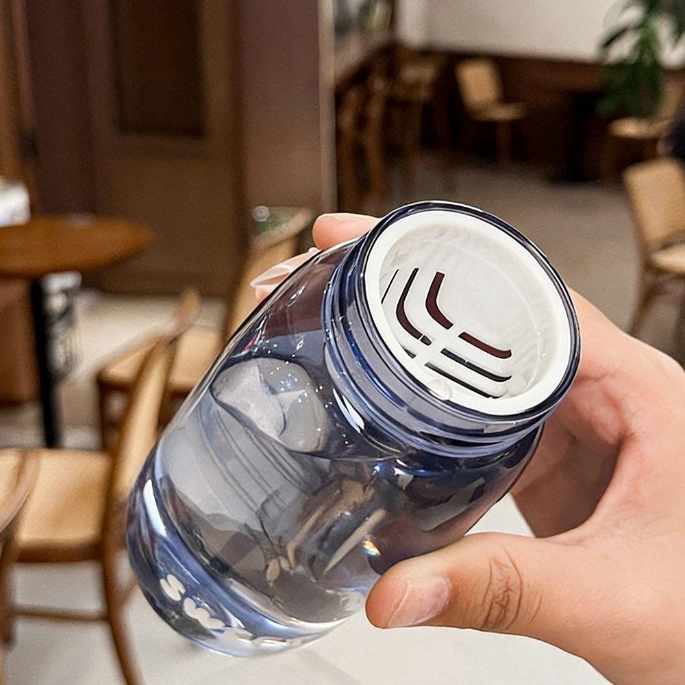 Gifts 300ml Summer Pocket Water Cap Transparent with Measuring Plastic Water Bottle with Tea Strainer Student Tea Cup