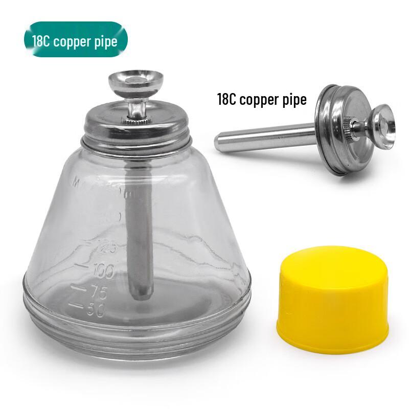 Industrial Press-Type Thick Glass Alcohol Dispenser Bottle (2-Pack)