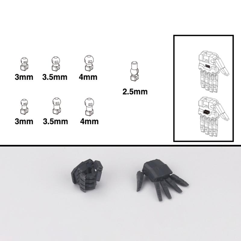 

1 Pair Action Figures Building Claw Diy Accessories Movable Hand Set 3.0 Mg 1/100 1/144 Astray Red Frame Sazabi Ver.Ka Model as the picture