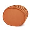 Francfranc Velvet Pleated Vanity Cosmetic Cosmetic Makeup Storage Pouch, Large, Orange, Pouch, Box,