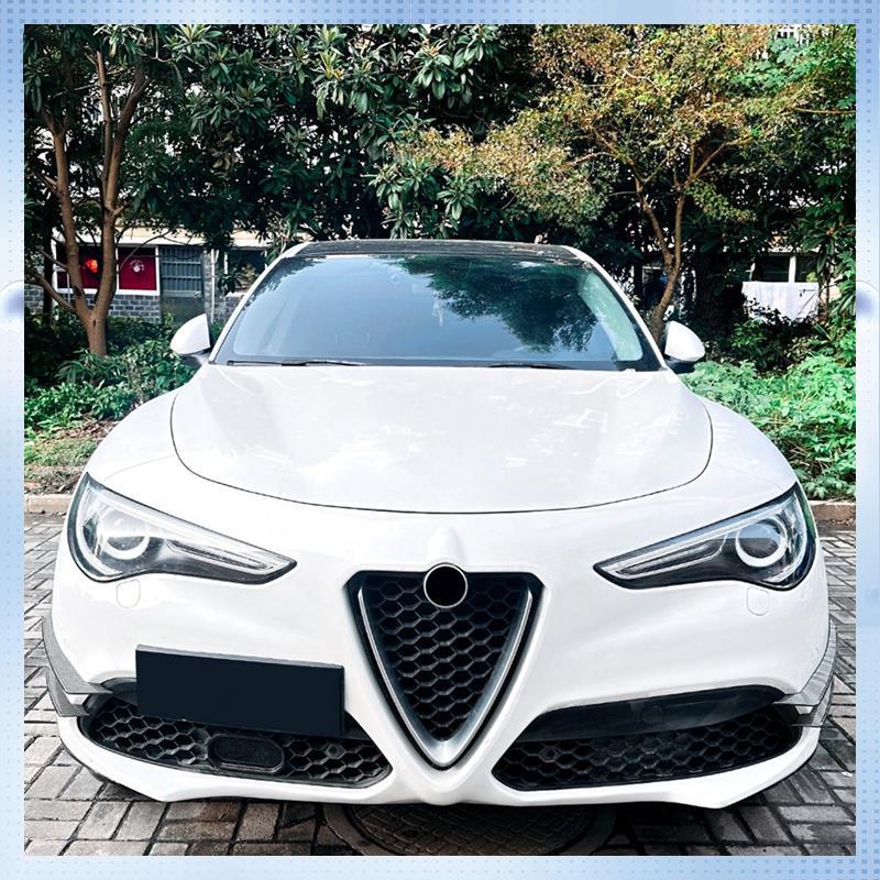 Spoiler Divisor de Para-choque Dianteiro Tampa Lábio Lateral Divisor Acabamento Para Alfa Romeo Stelvio 2017+ Fibra de Carbono