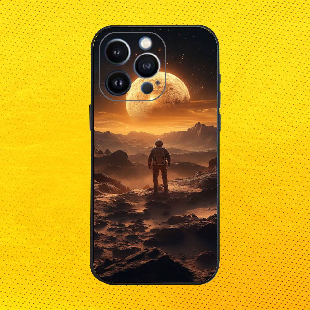 Interstellar Phone Case For iPhone 16e,16,15,14,13,12,11,Pro,X,XS,Max,XR,Plus,Mini Soft Black Cover
