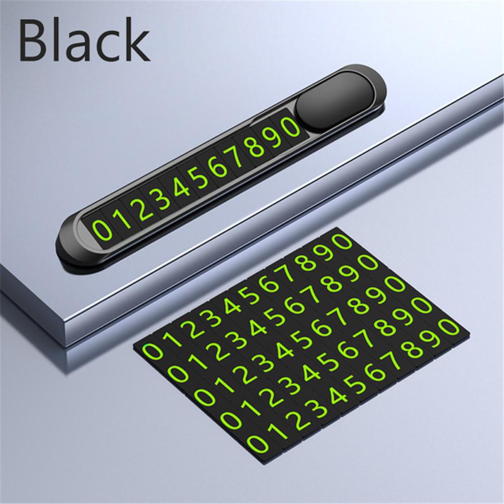 1PC Car Temporary Parking Card Phone Number Plate Auto Luminous Parking License Numbers Can Be Hidden Car Accessories Interior