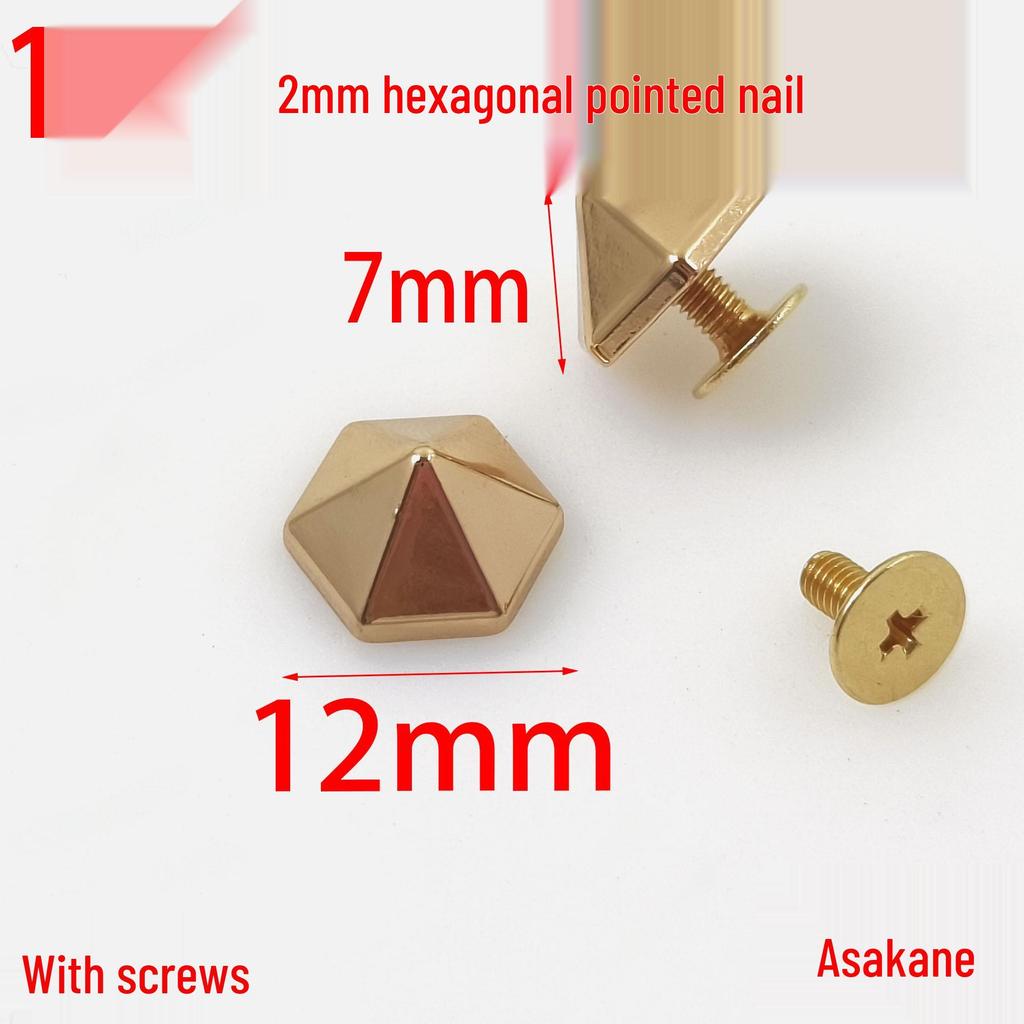12MM Hexagonal Decorative Screw-in Nails (Box of DIY Hardware Accessories)