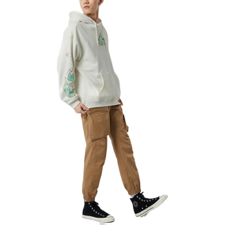 Converse Sweatshirts Men's White Hooded Moderate Regular 10025031-A01