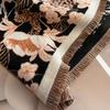 Women S Floral Pattern Faux Cashmere Scarf Winter Warm Fashionable Shawl