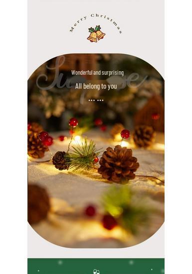 LED Christmas Pine Cone Fairy Lights - Colored Holiday Tree Ornaments & Window Decorations