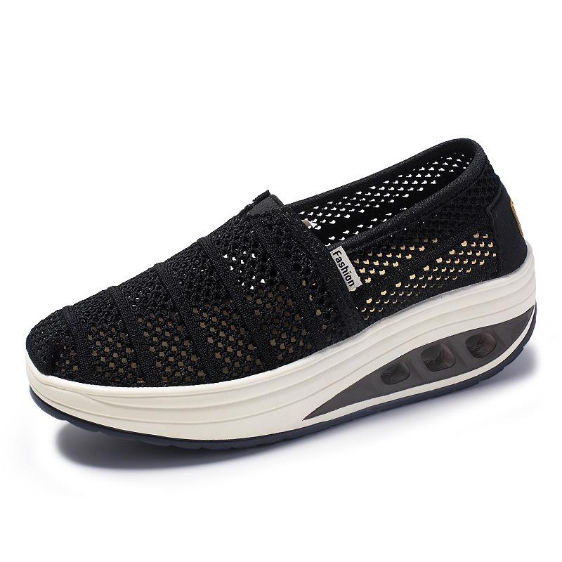 

Женские сетчатые дышащие лоферы однотонные слипоны летние кроссовки на платформе женские повседневные туфли для ходьбы Zapatos Mujer WSH5094 40