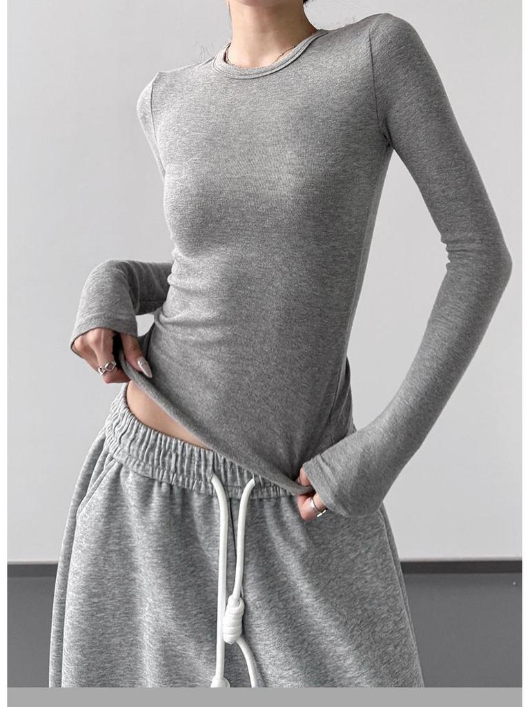 2025 Herbst Damen Retro Schlankmachendes Langarm-T-Shirt