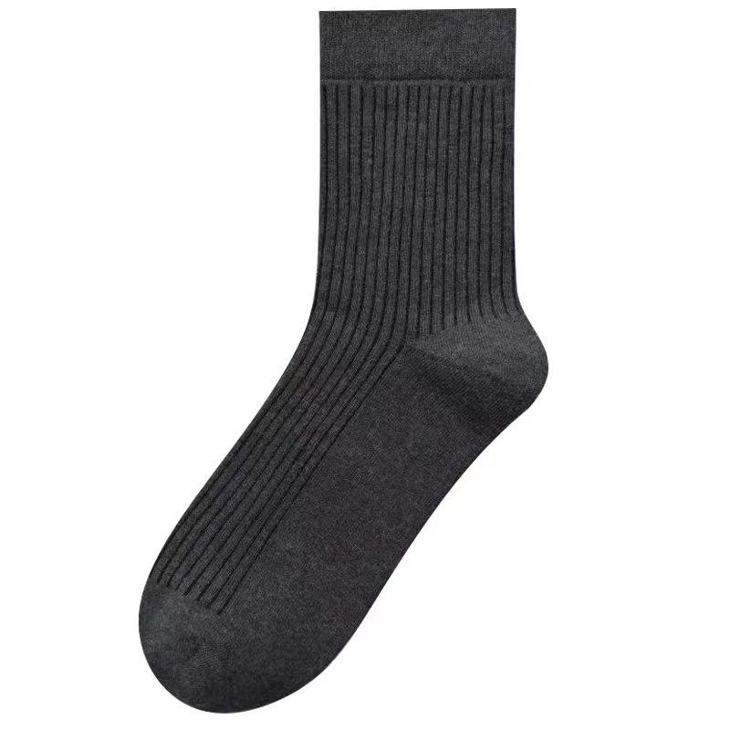Cotton Autumn and Winter Pure Cotton Socks, Men's Mid-calf Anti-odor Winter Thickened Business Long Socks, All Cotton