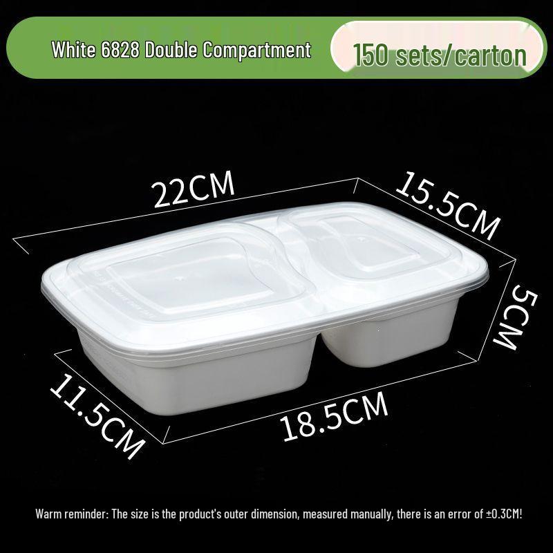 Thickened Disposable Bento Box with Five Compartments