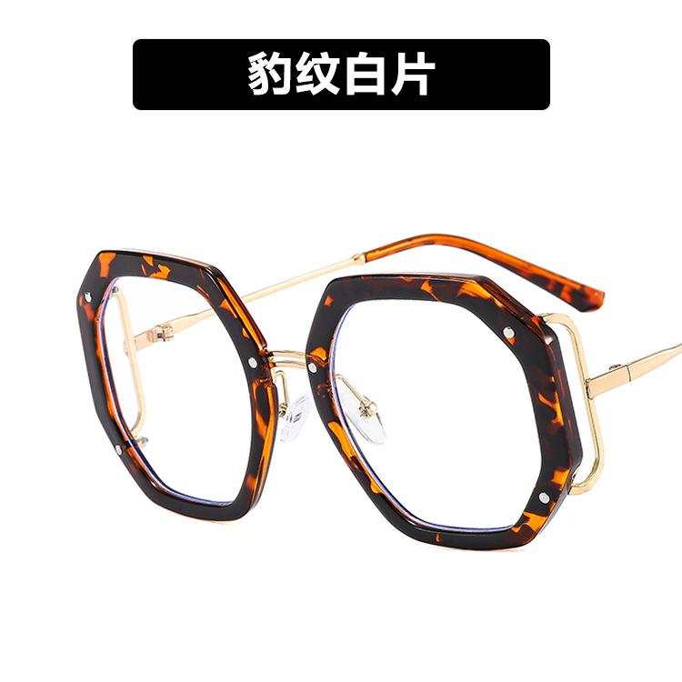 Polygonal glasses frame new anti-blue light side hollow European and American glasses frame ins glasses frame personality trend