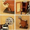2025+ Movie Projector Music Box, Mini Antique Vintage Craft Music Box Plays Tune For Birthday Home/Office/Study Room DéCor
