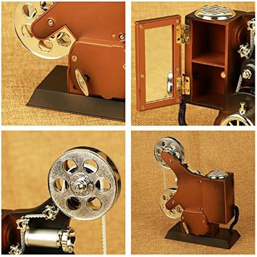 2025+ Movie Projector Music Box, Mini Antique Vintage Craft Music Box Plays Tune For Birthday Home/Office/Study Room DéCor