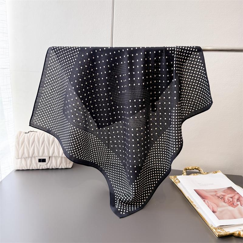 2026 New Polka Dot Print Female Neck Scarf Women Square Hair Scarves Foulard Head Band Shawls Wraps Neckerchief Bandana