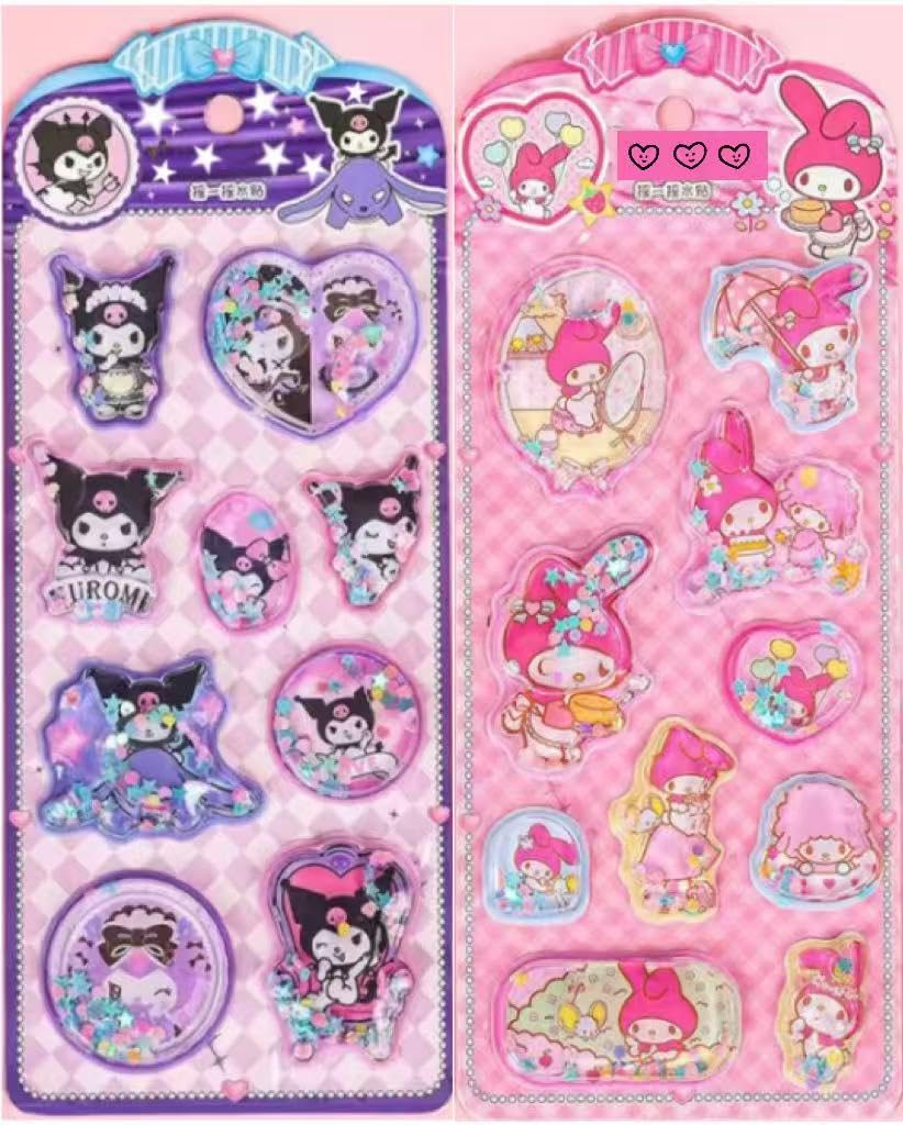 

Loong Water-Inclusive Seal Puffy Droplet Shakashaka 3D Sticker Set 2 Pieces Notebook Decoration DIY Creative Cute Gift