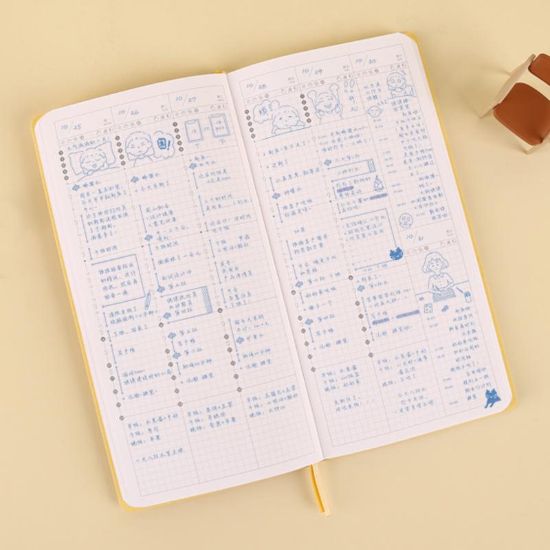 Kinbor Wochenplaner Notizbuch Agenda Zeitplan Tägliches Monatsjournal Buch Tragbares Aufzeichnungs-Tagebuch Planer Notizblock SchoolOffic