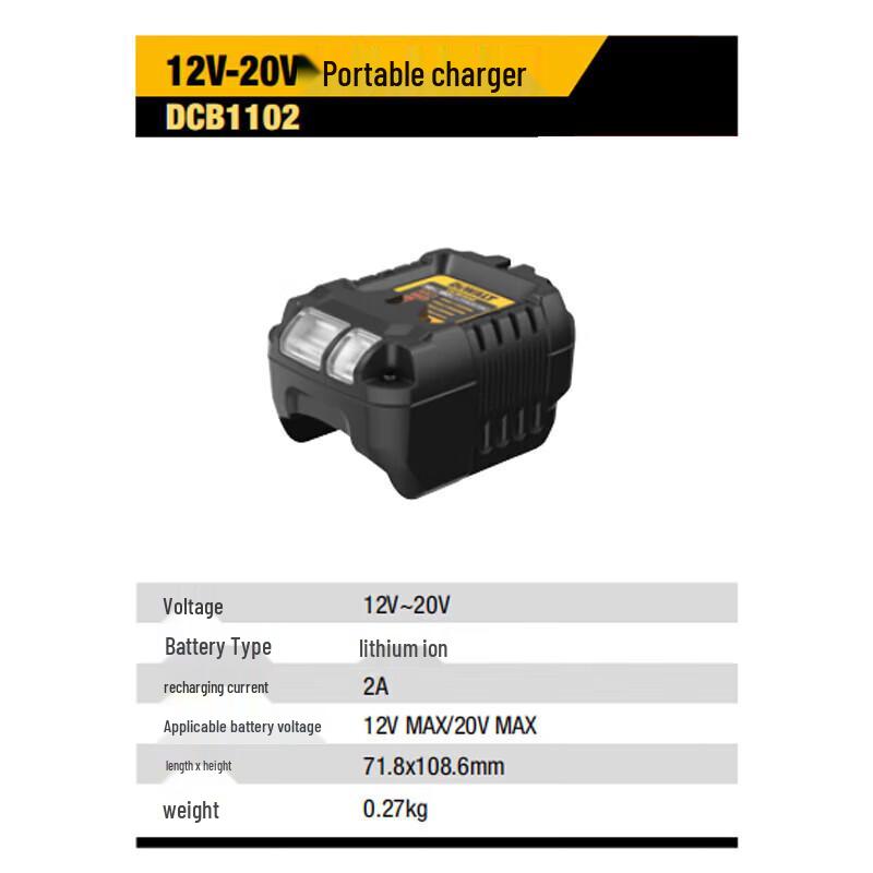 DeWalt 12V-20V Universal Lithium Battery Charger CN Plug (adapter Included)