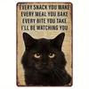 Vintage Metal Poster Wall Art Cat Retro Sign Bar Decor