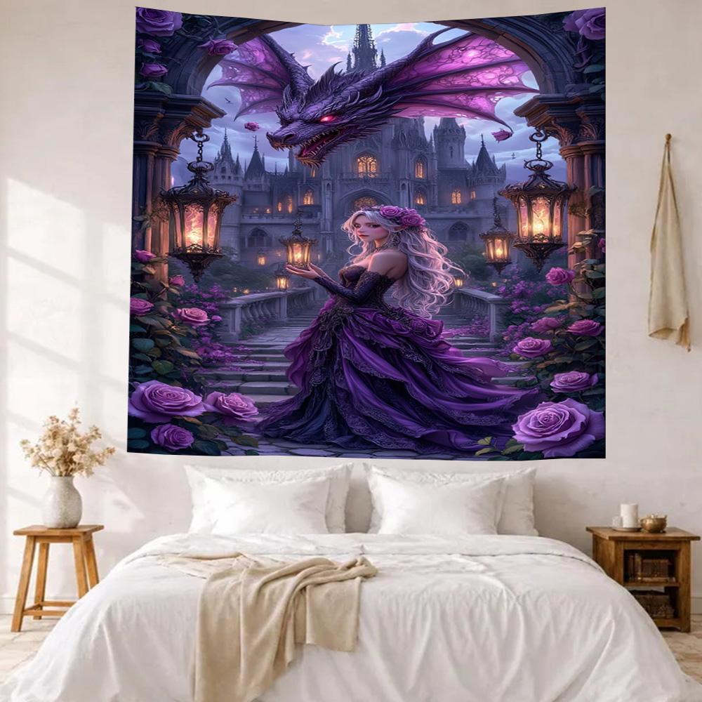 Gothic Style Wall Decor Tapestry Art For Pet Memorial Birthdaywedding Party Backdrop Family Gift