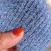 Winter Turtleneck  Thicken Sweater Women Casual Warm Plush Lining Knit Tops Add Velvet Bottomed Blue Pullover