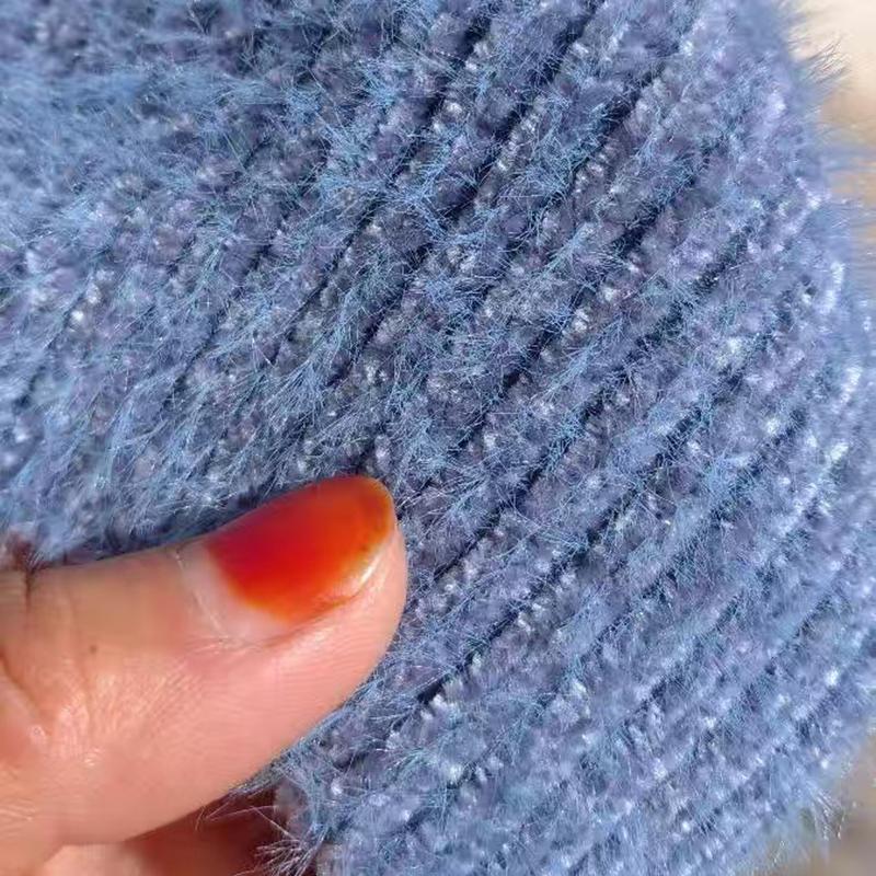 Winter Turtleneck  Thicken Sweater Women Casual Warm Plush Lining Knit Tops Add Velvet Bottomed Blue Pullover