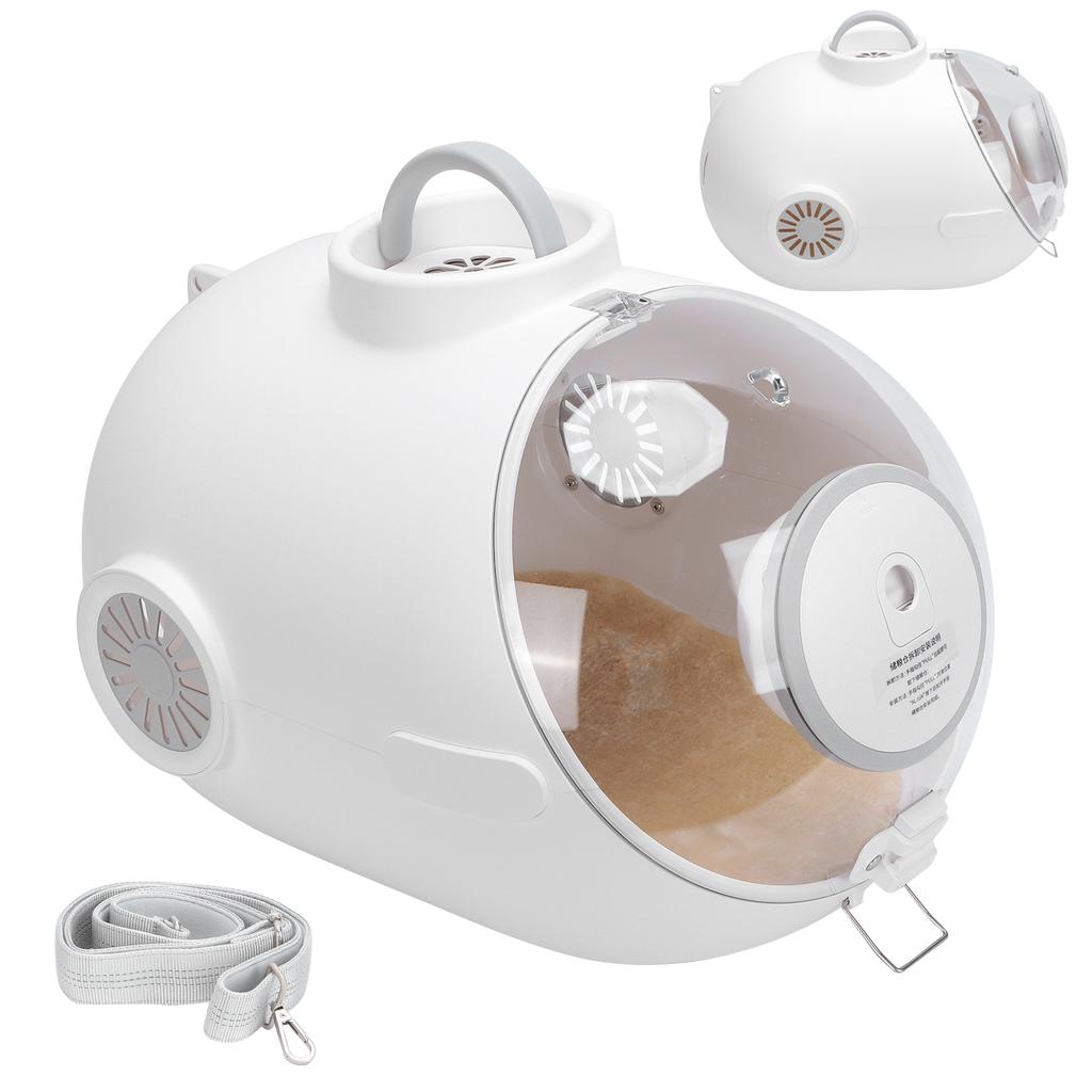 Cat Capsule Carrier Transparent Shoulder Bag Capsule with Inbuilt Fan Light Food Box