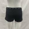 Summer Black Rivet Decoration Personalized Trend Slim Fit Street Fashion Hot Pants