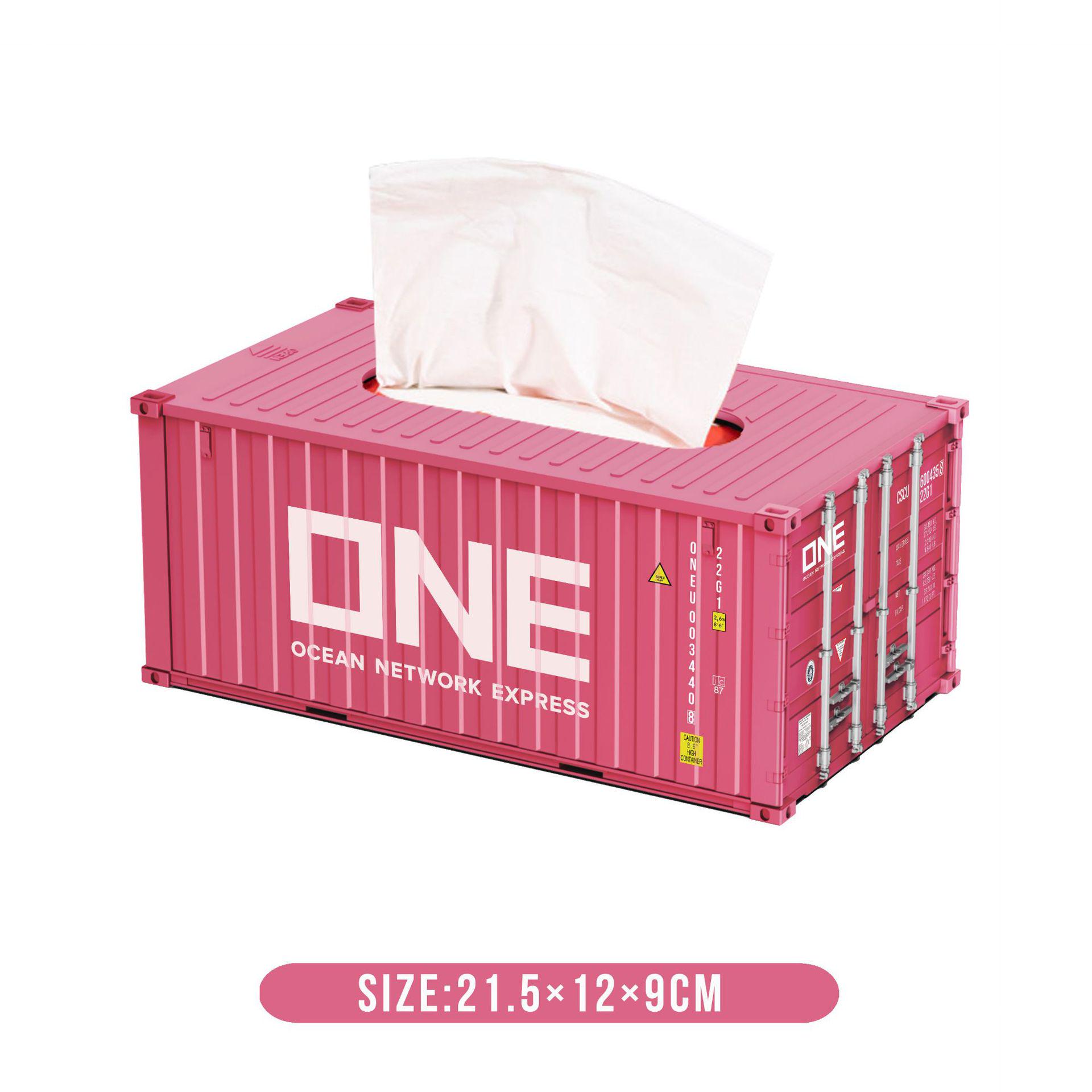 Multi-functional Plastic Tissue Storage Box with Pull-out Design and Logo Printing.