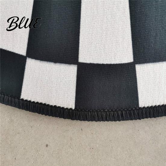 Geometric Anti-Skid Area Vision Bedroom Resistant Washable Carpet Wear Rug Round 3D Stereo Floor Mat