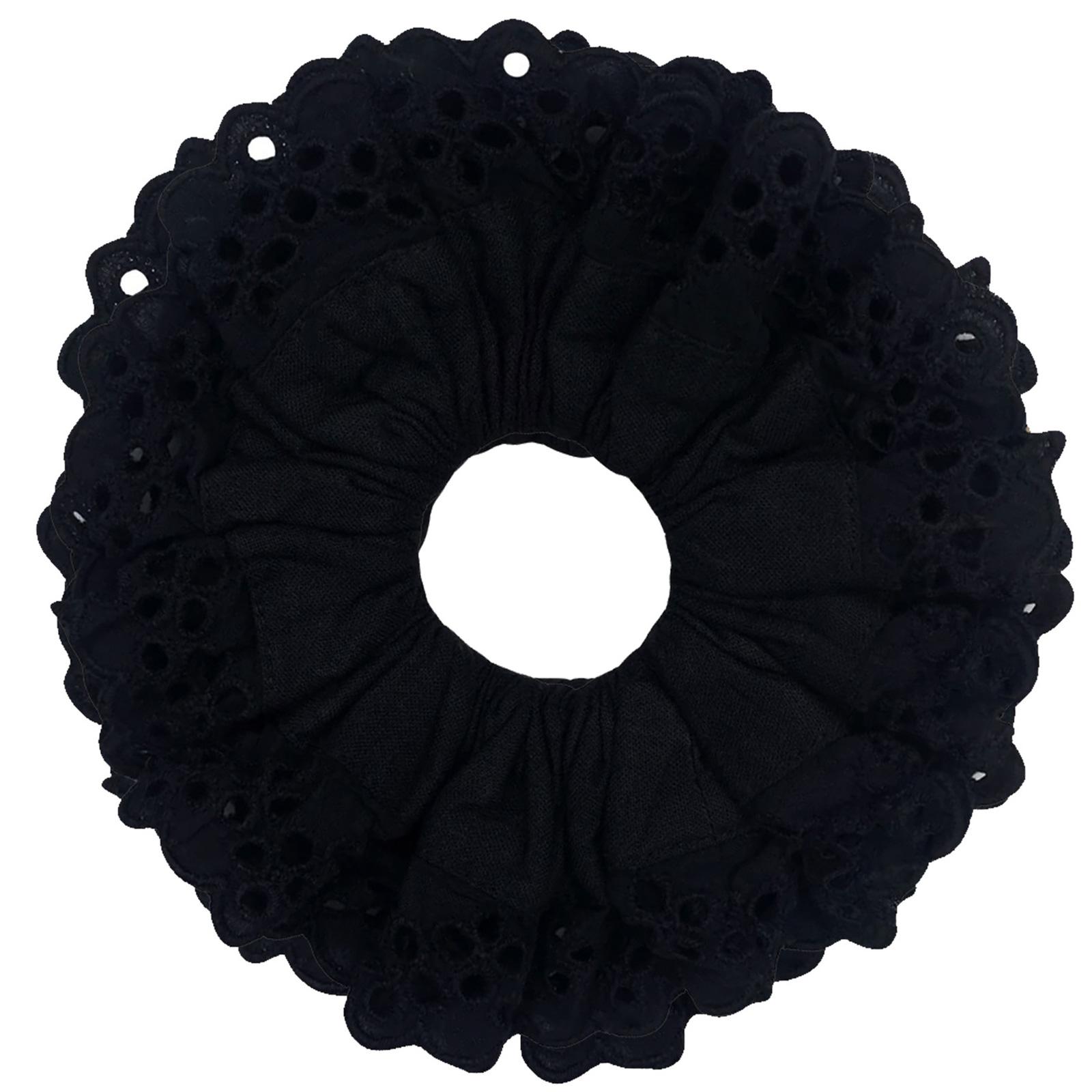 

Кружевные резинки для волос для женщин, двухслойные большие эластичные повязки для волос, французские резинки для волос, мягкие аксессуары для волос E