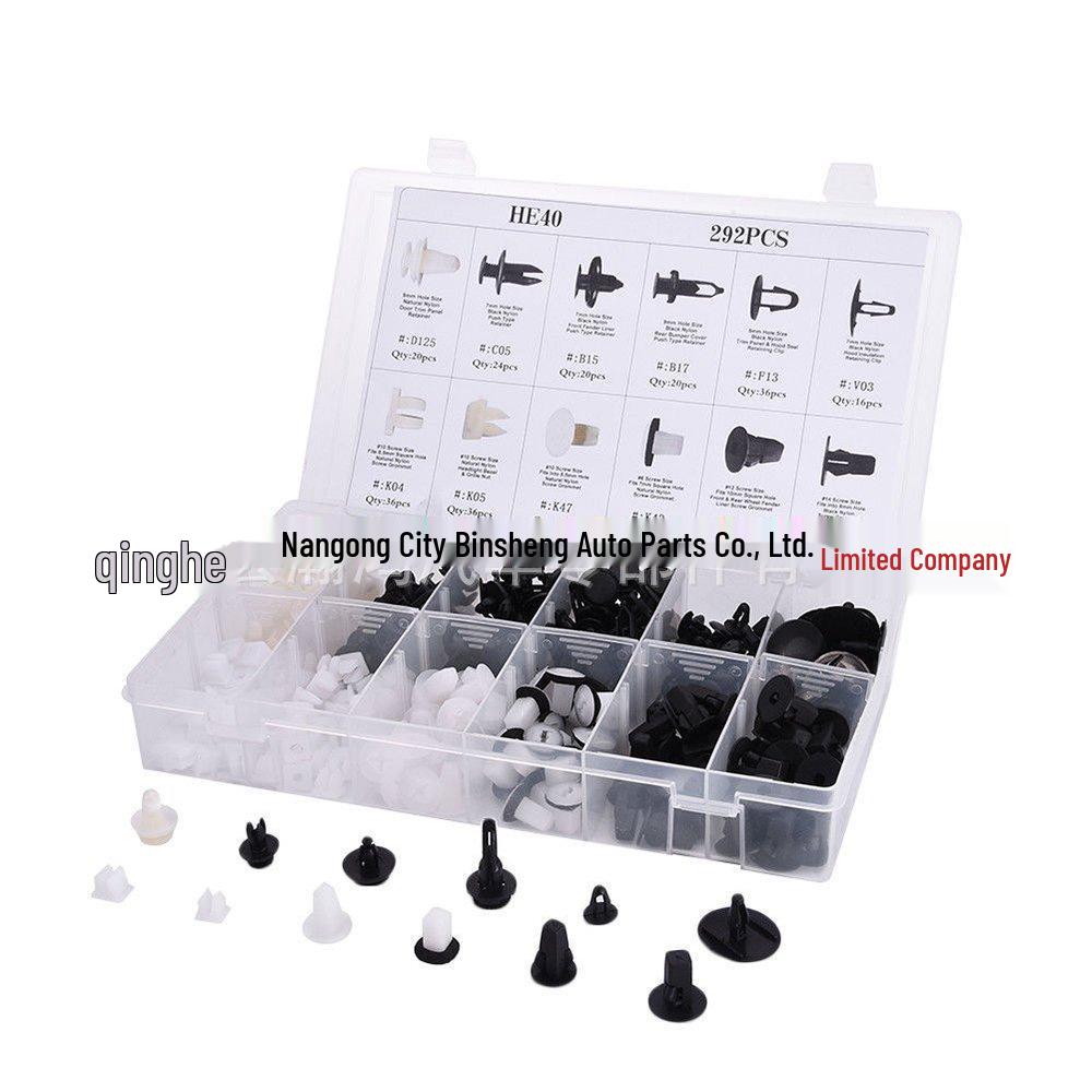 292PCS Car Body Fasteners: Clips & Rubber Nails for Toyota & Mitsubishi