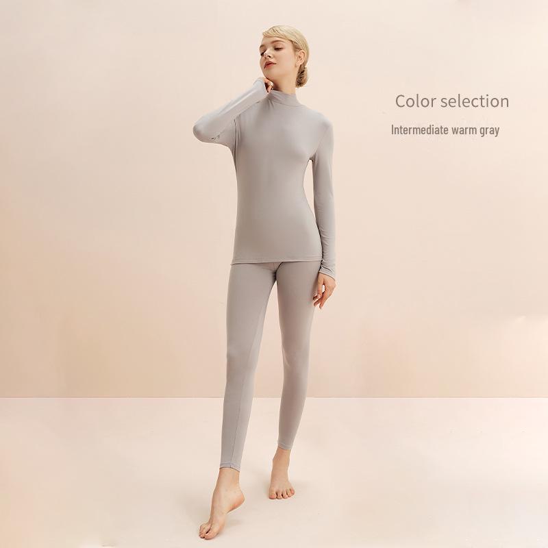 

Женский термобелье с функцией генерации тепла - Гиалуроновая кислота, полуводолазка с плавками для осени/зимы XL