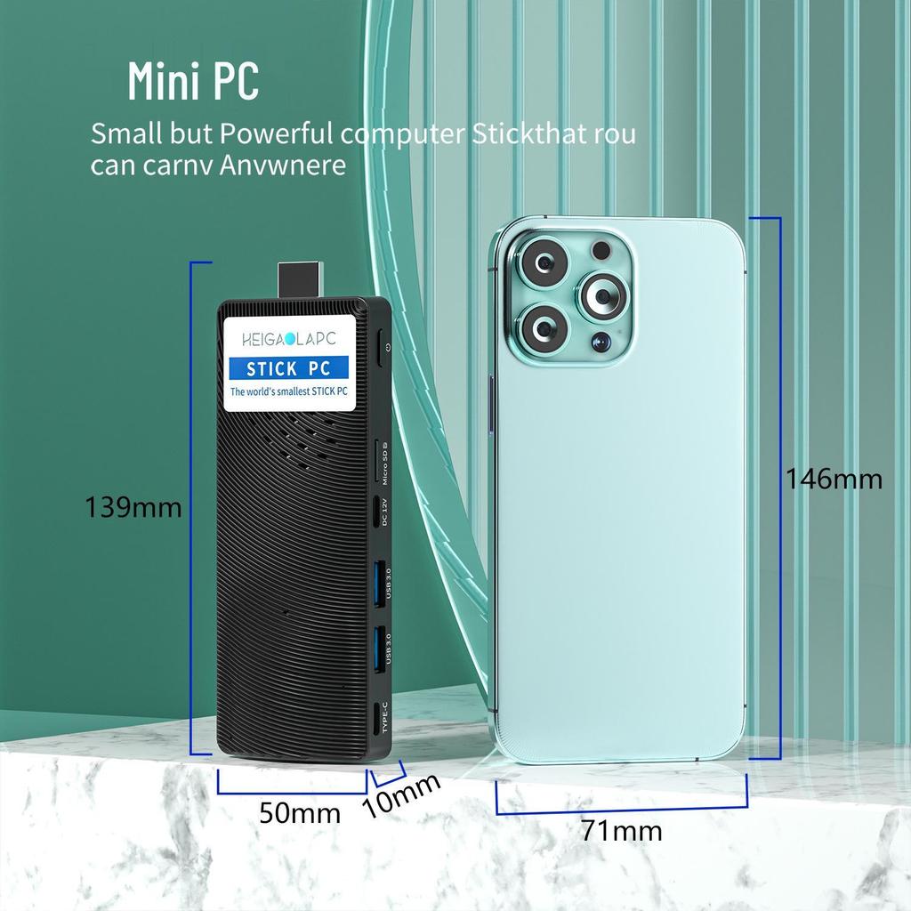 PCSTICK Mini Host: 4K HD Video Game Mini PC J4115