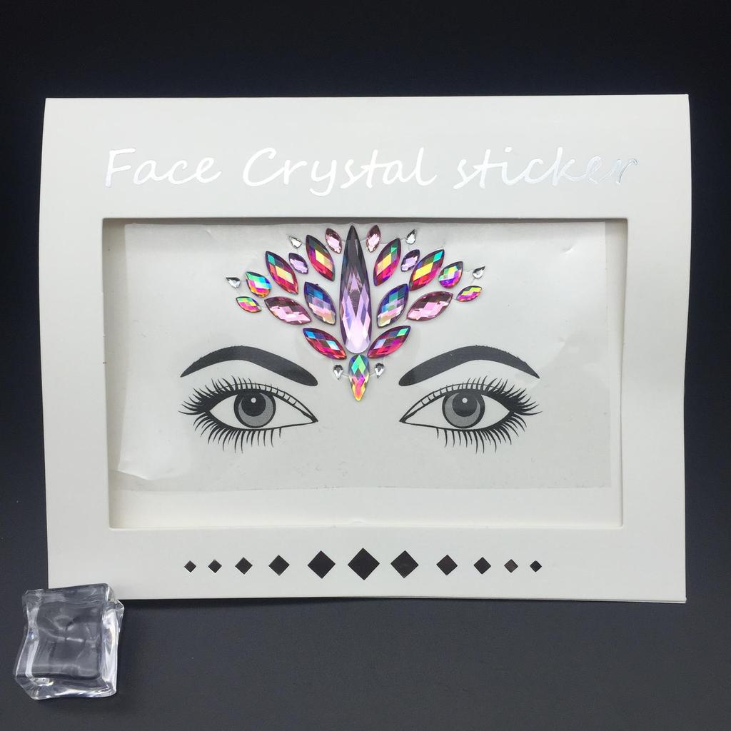 Eco-Friendly Forehead & Face Resin Stickers for Music Festival Makeup