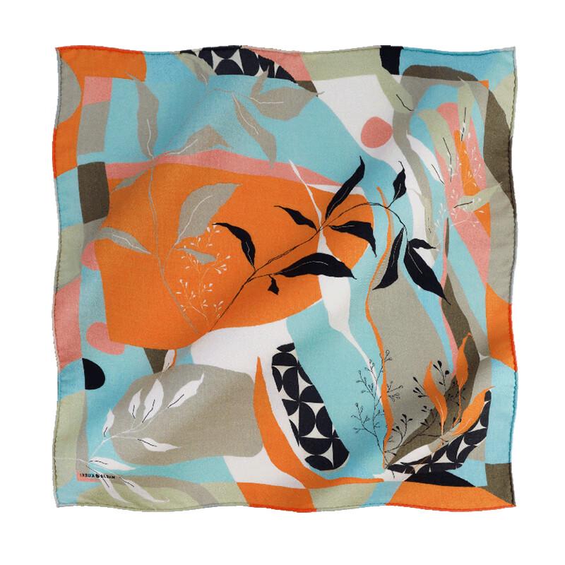 MARJA KURKI Double-Sided Botanical Print Square Scarf