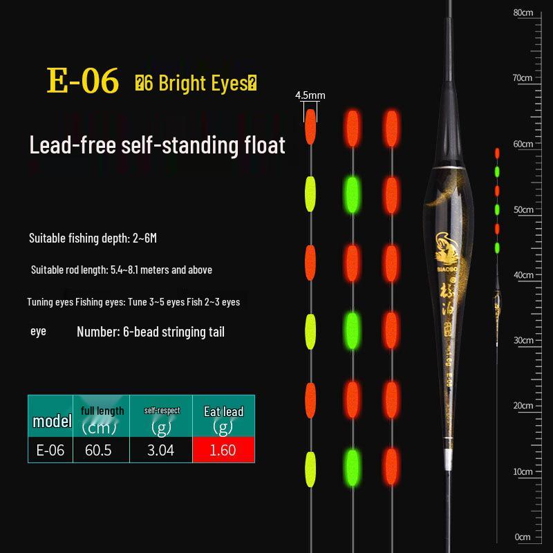 Lead-Free Luminous Dual-Use Electronic Fishing Float for Day/Night - Ideal for Carp and Crucian Carp Fishing