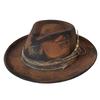 Antique Paint Wide Brim Cowboy Fedora Hat Suede Hat For Women Men Riding Hat Autumn Panama Cowgirl Hat Sombrero Vaquero